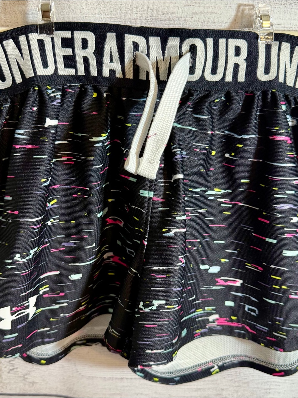 Under Armour Light Gray Athletic Skort with Black Waistband
